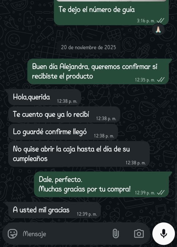 Captura de WhatsApp de Isabel